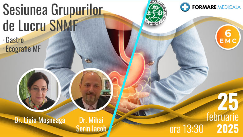 Eveniment EMC online pentru medici | Sesiunea Grupurilor de Lucru SNMF GastRO / Ecografia MF